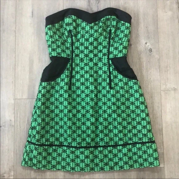 Tracy Reese | Dresses | Tracy Reese Frock Green Strapless Dress | Poshmark